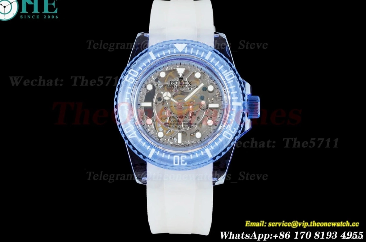 40MM Submariner Skeleton RU Dial F8F Acrylic A2824 Date No 1213